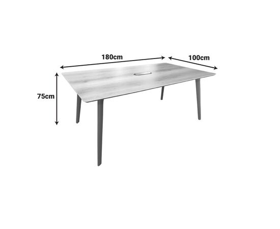 Τραπέζι συνεδριάσεων επαγγελματικό Denith pakoworld ανθρακί-φυσικό 180x100x75εκ - ΓΡΑΦΕΙΑ στο Milonadakis.gr