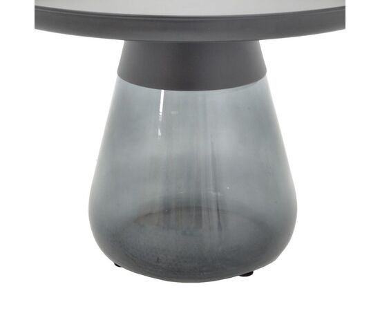 Βοηθητικό τραπέζι Kunlo Inart μαύρο μέταλλο-μαύρο γυαλί Φ60x42εκ - ΒΟΗΘΗΤΙΚΑ ΤΡΑΠΕΖΑΚΙΑ στο Milonadakis.gr