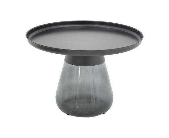 Τραπέζια σαλονιού Kunlo Inart σετ 2τεμ μαύρο μέταλλο-μαύρο γυαλί - ΤΡΑΠΕΖΑΚΙΑ ΣΑΛΟΝΙΟΥ στο Milonadakis.gr