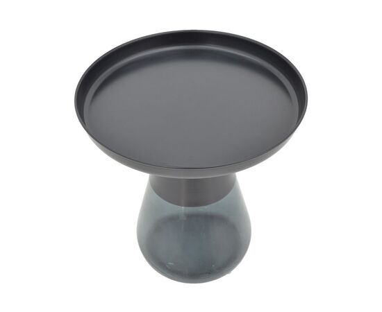 Τραπέζια σαλονιού Kunlo Inart σετ 2τεμ μαύρο μέταλλο-μαύρο γυαλί - ΤΡΑΠΕΖΑΚΙΑ ΣΑΛΟΝΙΟΥ στο Milonadakis.gr