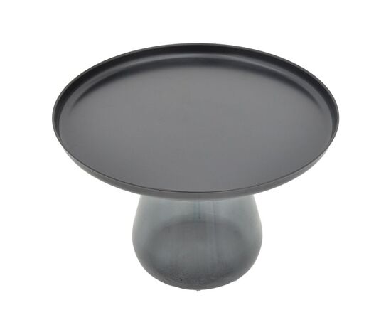 Τραπέζια σαλονιού Kunlo Inart σετ 2τεμ μαύρο μέταλλο-μαύρο γυαλί - ΤΡΑΠΕΖΑΚΙΑ ΣΑΛΟΝΙΟΥ στο Milonadakis.gr