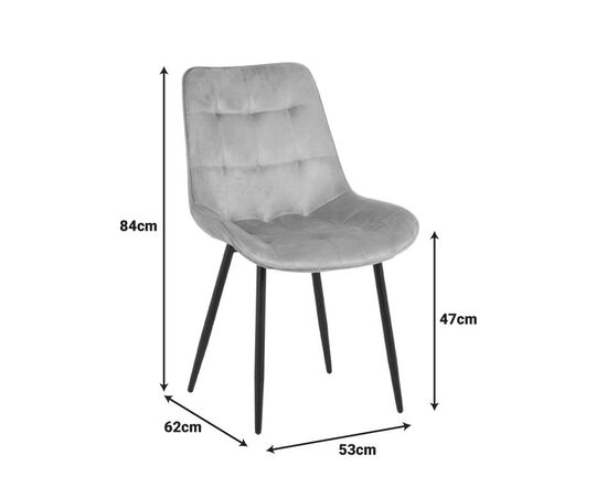 Καρέκλα Berne pakoworld βελούδο σε γκρί απόχρωση 53x62x84εκ - ΚΑΡΕΚΛΕΣ - ΠΟΛΥΘΡΟΝΕΣ ΕΣ. στο Milonadakis.gr