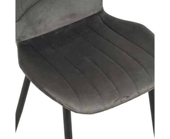 Καρέκλα Jelour pakoworld βελούδο σε ανθρακι απόχρωση 46.5x60x84εκ - ΚΑΡΕΚΛΕΣ - ΠΟΛΥΘΡΟΝΕΣ ΕΣ. στο Milonadakis.gr