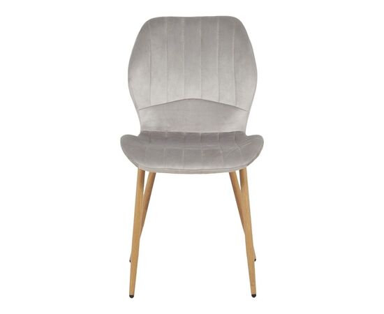 Καρέκλα Jelour pakoworld βελούδο σε γκρι απόχρωση-πόδια φυσικά μεταλλικά 46.5x60x84εκ - ΚΑΡΕΚΛΕΣ - ΠΟΛΥΘΡΟΝΕΣ ΕΣ. στο Milonadakis.gr