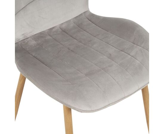 Καρέκλα Jelour pakoworld βελούδο σε γκρι απόχρωση-πόδια φυσικά μεταλλικά 46.5x60x84εκ - ΚΑΡΕΚΛΕΣ - ΠΟΛΥΘΡΟΝΕΣ ΕΣ. στο Milonadakis.gr