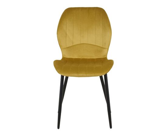 Καρέκλα Jelour pakoworld βελούδο σε κίτρινη απόχρωση 46.5x60x84εκ - ΚΑΡΕΚΛΕΣ - ΠΟΛΥΘΡΟΝΕΣ ΕΣ. στο Milonadakis.gr