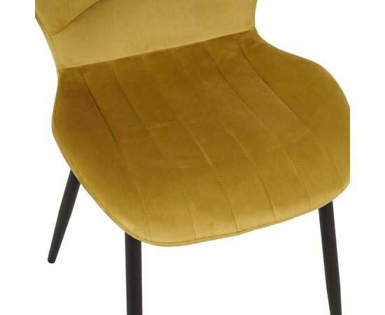 Καρέκλα Jelour pakoworld βελούδο σε κίτρινη απόχρωση 46.5x60x84εκ - ΚΑΡΕΚΛΕΣ - ΠΟΛΥΘΡΟΝΕΣ ΕΣ. στο Milonadakis.gr