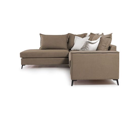 Γωνιακός καναπές δεξιά γωνία Romantic pakoworld ύφασμα mocha-cream 290x235x95εκ - ΚΑΝΑΠΕΔΕΣ-ΣΑΛΟΝΙΑ στο Milonadakis.gr