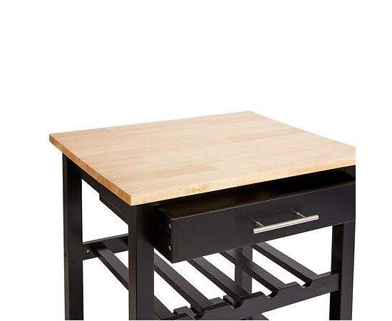 Τρόλεϊ-Ραφιέρα Claude pakoworld mdf μαύρο - φυσικό  58x48x87.5εκ - ΟΡΓΑΝΩΣΗ ΣΠΙΤΙΟΥ στο Milonadakis.gr