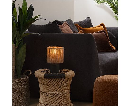 Επιτραπέζιο φωτιστικό Leyda pakoworld κεραμικό σε μαύρο-φυσική απόχρωση Φ16x24εκ - ΕΠΙΤΡΑΠΕΖΙΑ ΦΩΤΙΣΤΙΚΑ στο Milonadakis.gr