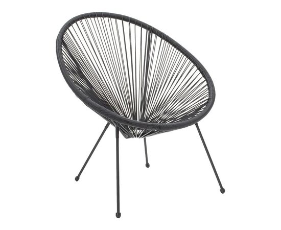 Πολυθρόνα Acapulco pakoworld μεταλλο-pe rattan σε μαύρη απόχρωση 68.5x74.5x84εκ - ΚΑΡΕΚΛΕΣ - ΠΟΛΥΘΡΟΝΕΣ στο Milonadakis.gr