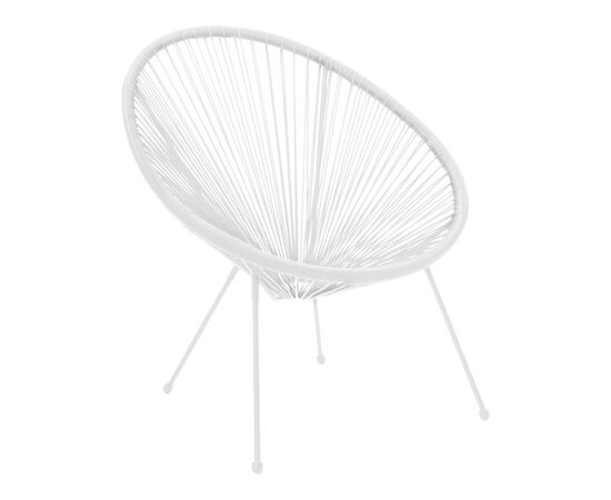 Πολυθρόνα Acapulco pakoworld μεταλλο-pe rattan σε λευκή απόχρωση 68.5x74.5x84εκ - ΚΑΡΕΚΛΕΣ - ΠΟΛΥΘΡΟΝΕΣ στο Milonadakis.gr