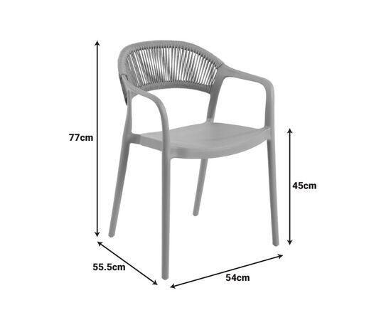 Πολυθρόνα Ankara pakoworld στοιβαζόμενη pp-pe rattan σε λευκή-φυσική απόχρωση 54x55.5x77εκ - ΚΑΡΕΚΛΕΣ - ΠΟΛΥΘΡΟΝΕΣ στο Milonadakis.gr