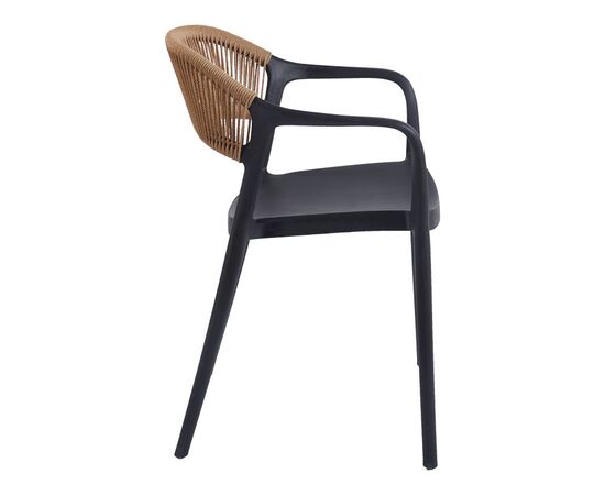 Πολυθρόνα Ankara pakoworld στοιβαζόμενη pp-pe rattan σε μαύρη-φυσική απόχρωση 54x55.5x77εκ - ΚΑΡΕΚΛΕΣ - ΠΟΛΥΘΡΟΝΕΣ στο Milonadakis.gr