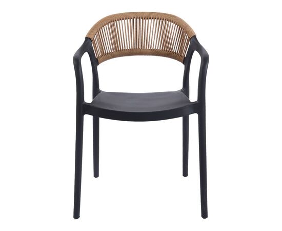 Πολυθρόνα Ankara pakoworld στοιβαζόμενη pp-pe rattan σε μαύρη-φυσική απόχρωση 54x55.5x77εκ - ΚΑΡΕΚΛΕΣ - ΠΟΛΥΘΡΟΝΕΣ στο Milonadakis.gr