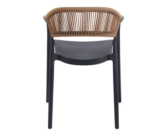 Πολυθρόνα Ankara pakoworld στοιβαζόμενη pp-pe rattan σε μαύρη-φυσική απόχρωση 54x55.5x77εκ - ΚΑΡΕΚΛΕΣ - ΠΟΛΥΘΡΟΝΕΣ στο Milonadakis.gr