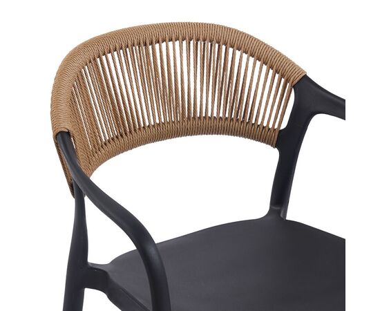 Πολυθρόνα Ankara pakoworld στοιβαζόμενη pp-pe rattan σε μαύρη-φυσική απόχρωση 54x55.5x77εκ - ΚΑΡΕΚΛΕΣ - ΠΟΛΥΘΡΟΝΕΣ στο Milonadakis.gr
