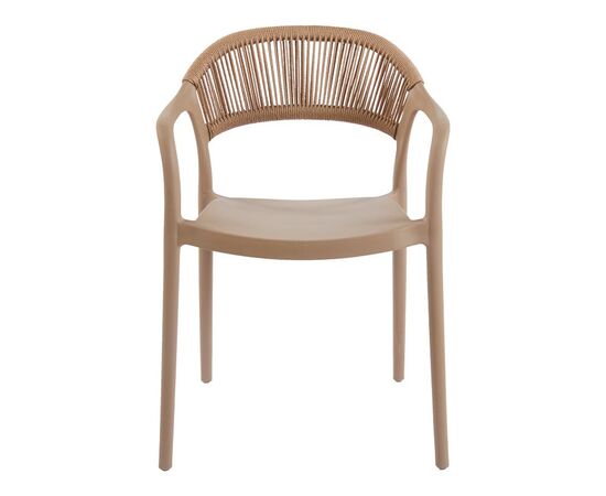 Πολυθρόνα Ankara pakoworld στοιβαζόμενη pp-pe rattan σε μόκα-φυσική απόχρωση 54x55.5x77εκ - ΚΑΡΕΚΛΕΣ - ΠΟΛΥΘΡΟΝΕΣ στο Milonadakis.gr