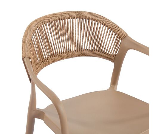 Πολυθρόνα Ankara pakoworld στοιβαζόμενη pp-pe rattan σε μόκα-φυσική απόχρωση 54x55.5x77εκ - ΚΑΡΕΚΛΕΣ - ΠΟΛΥΘΡΟΝΕΣ στο Milonadakis.gr