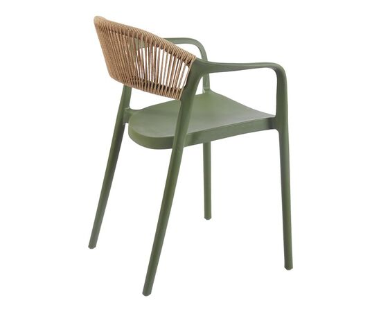 Πολυθρόνα Ankara pakoworld στοιβαζόμενη pp-pe rattan σε λαδί-φυσική απόχρωση 54x55.5x77εκ - ΚΑΡΕΚΛΕΣ - ΠΟΛΥΘΡΟΝΕΣ στο Milonadakis.gr