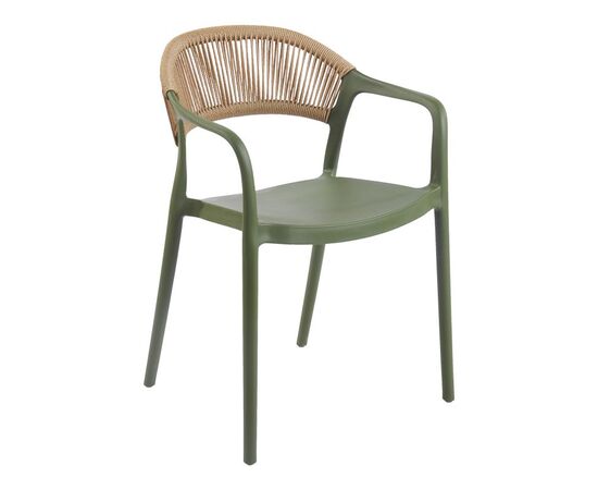 Πολυθρόνα Ankara pakoworld στοιβαζόμενη pp-pe rattan σε λαδί-φυσική απόχρωση 54x55.5x77εκ - ΚΑΡΕΚΛΕΣ - ΠΟΛΥΘΡΟΝΕΣ στο Milonadakis.gr