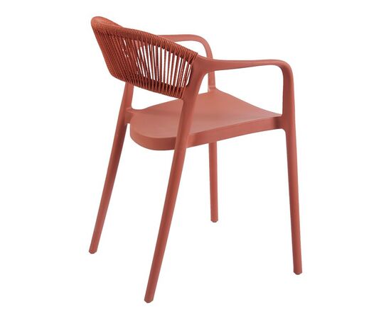 Πολυθρόνα Ankara pakoworld στοιβαζόμενη pp-pe rattan σε terracotta απόχρωση 54x55.5x77εκ - ΚΑΡΕΚΛΕΣ - ΠΟΛΥΘΡΟΝΕΣ στο Milonadakis.gr