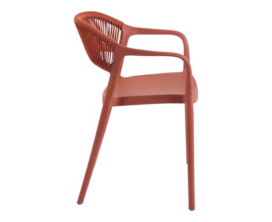 Πολυθρόνα Ankara pakoworld στοιβαζόμενη pp-pe rattan σε terracotta απόχρωση 54x55.5x77εκ - ΚΑΡΕΚΛΕΣ - ΠΟΛΥΘΡΟΝΕΣ στο Milonadakis.gr