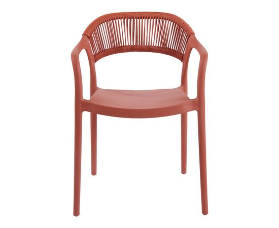 Πολυθρόνα Ankara pakoworld στοιβαζόμενη pp-pe rattan σε terracotta απόχρωση 54x55.5x77εκ - ΚΑΡΕΚΛΕΣ - ΠΟΛΥΘΡΟΝΕΣ στο Milonadakis.gr