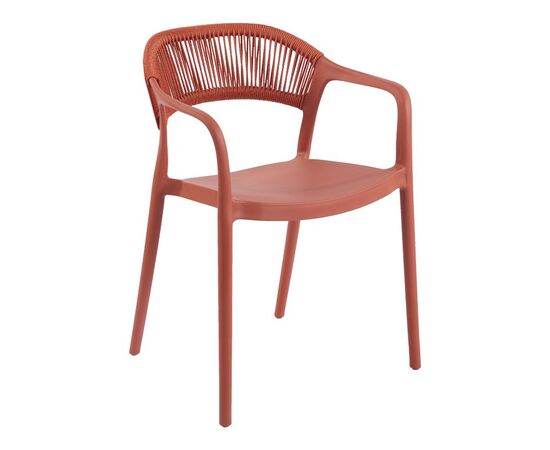 Πολυθρόνα Ankara pakoworld στοιβαζόμενη pp-pe rattan σε terracotta απόχρωση 54x55.5x77εκ - ΚΑΡΕΚΛΕΣ - ΠΟΛΥΘΡΟΝΕΣ στο Milonadakis.gr