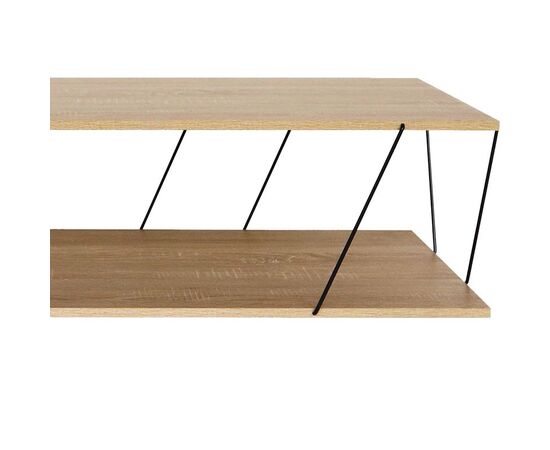 Tραπέζι σαλονιού Tars pakoworld οακ-μαύρο 120x48x30εκ - ΤΡΑΠΕΖΑΚΙΑ ΣΑΛΟΝΙΟΥ στο Milonadakis.gr