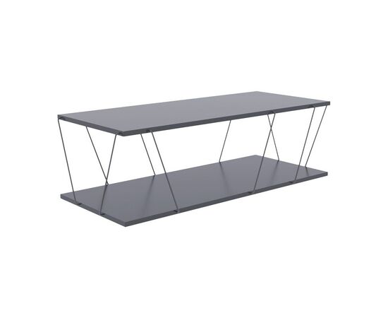 Tραπέζι σαλονιού Tars pakoworld γκρι-μαύρο 120x48x30εκ - ΤΡΑΠΕΖΑΚΙΑ ΣΑΛΟΝΙΟΥ στο Milonadakis.gr