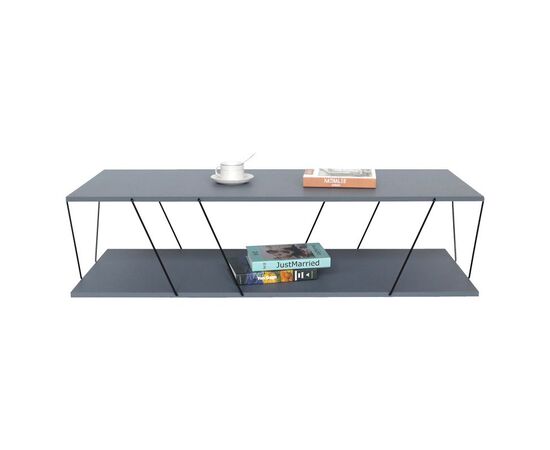 Tραπέζι σαλονιού Tars pakoworld γκρι-μαύρο 120x48x30εκ - ΤΡΑΠΕΖΑΚΙΑ ΣΑΛΟΝΙΟΥ στο Milonadakis.gr