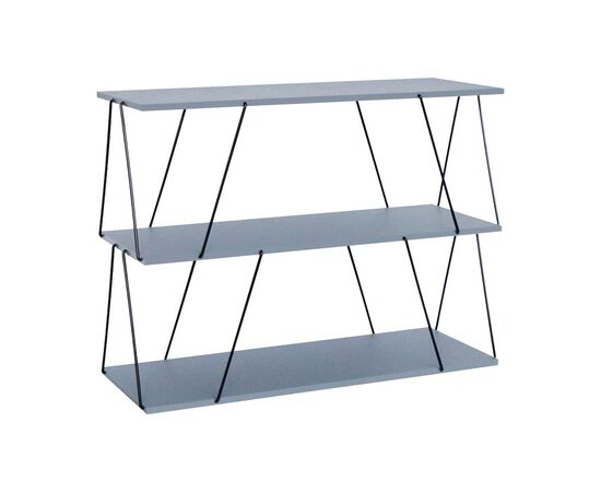 Βοηθητικό τραπέζι-ραφιέρα Tars pakoworld γκρι-μαύρο 120x30x90εκ - ΒΙΒΛΙΟΘΗΚΕΣ στο Milonadakis.gr