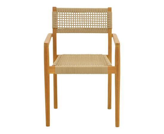 Πολυθρόνα Lengan pakoworld σκελετός teak ξύλο σε φυσική απόχρωση-μπεζ σχοινί 54x52x80εκ - ΚΑΡΕΚΛΕΣ - ΠΟΛΥΘΡΟΝΕΣ στο Milonadakis.gr