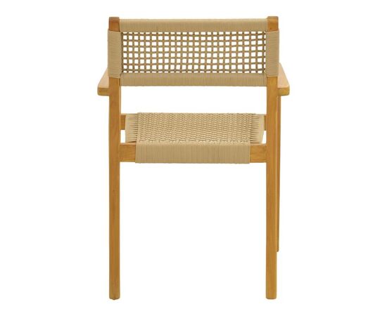 Πολυθρόνα Lengan pakoworld σκελετός teak ξύλο σε φυσική απόχρωση-μπεζ σχοινί 54x52x80εκ - ΚΑΡΕΚΛΕΣ - ΠΟΛΥΘΡΟΝΕΣ στο Milonadakis.gr