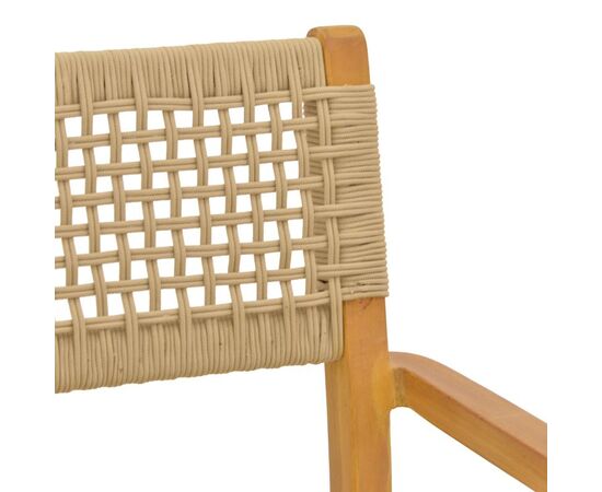 Πολυθρόνα Lengan pakoworld σκελετός teak ξύλο σε φυσική απόχρωση-μπεζ σχοινί 54x52x80εκ - ΚΑΡΕΚΛΕΣ - ΠΟΛΥΘΡΟΝΕΣ στο Milonadakis.gr