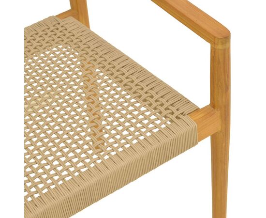 Πολυθρόνα Lengan pakoworld σκελετός teak ξύλο σε φυσική απόχρωση-μπεζ σχοινί 54x52x80εκ - ΚΑΡΕΚΛΕΣ - ΠΟΛΥΘΡΟΝΕΣ στο Milonadakis.gr