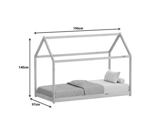 Παιδικό κρεβάτι Nino τ. Montessori pakoworld ξύλο πεύκου σε γκρι απόχρωση 90x190εκ - ΠΑΙΔΙΚΟ ΔΩΜΑΤΙΟ στο Milonadakis.gr
