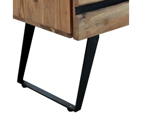 Συρταριέρα Imena pakoworld μασίφ ξύλο Acacia σε φυσικό απόχρωση με μαύρα μεταλλικά πόδια 80x38x86,5εκ - ΣΥΡΤΑΡΙΕΡΕΣ - ΤΟΥΑΛΕΤΕΣ στο Milonadakis.gr