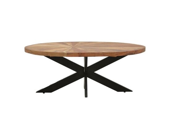 Τραπέζι σαλονιού Fardy pakoworld μασίφ ξύλο ακακίας σε φυσική απόχρωση με μαύρα μεταλλικά πόδια 120x60x45εκ - ΤΡΑΠΕΖΑΚΙΑ ΣΑΛΟΝΙΟΥ στο Milonadakis.gr