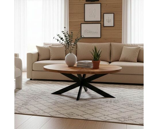 Τραπέζι σαλονιού Fardy pakoworld μασίφ ξύλο ακακίας σε φυσική απόχρωση με μαύρα μεταλλικά πόδια 120x60x45εκ - ΤΡΑΠΕΖΑΚΙΑ ΣΑΛΟΝΙΟΥ στο Milonadakis.gr