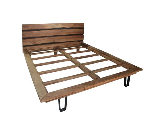 Κρεβάτι Imena pakoworld διπλό μασίφ ξύλο σε φυσική απόχρωση 160x200εκ - ΚΡΕΒΑΤΙΑ στο Milonadakis.gr