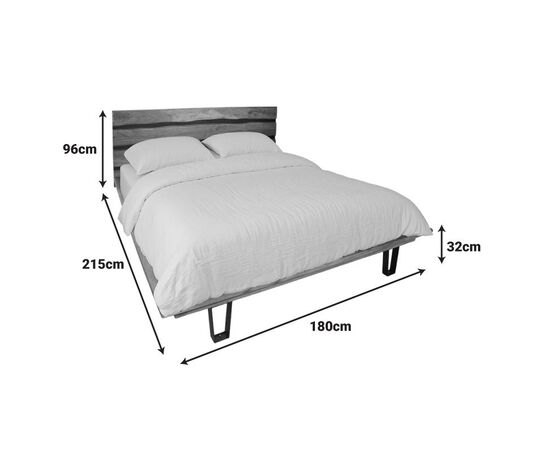 Κρεβάτι Imena pakoworld διπλό μασίφ ξύλο σε φυσική απόχρωση 160x200εκ - ΚΡΕΒΑΤΙΑ στο Milonadakis.gr