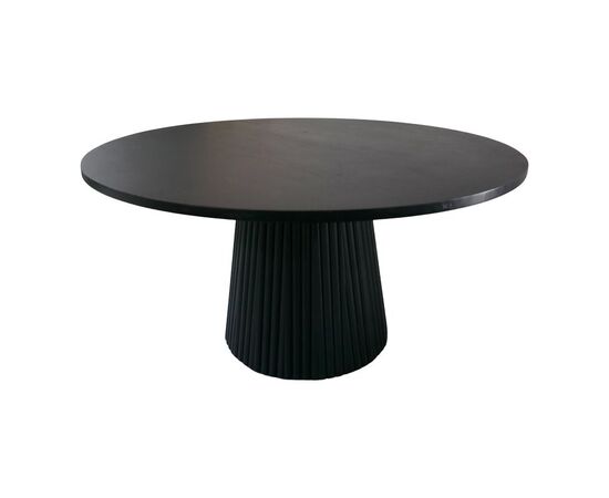 Τραπέζι σαλονιού Canicule I pakoworld μασίφ ξύλο ακακίας σε μαύρη απόχρωση Φ80x40εκ - ΤΡΑΠΕΖΑΚΙΑ ΣΑΛΟΝΙΟΥ στο Milonadakis.gr