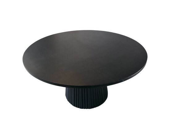 Τραπέζι σαλονιού Canicule I pakoworld μασίφ ξύλο ακακίας σε μαύρη απόχρωση Φ80x40εκ - ΤΡΑΠΕΖΑΚΙΑ ΣΑΛΟΝΙΟΥ στο Milonadakis.gr