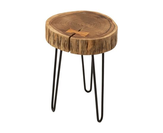 Βοηθητικό τραπέζι Tripp pakoworld μασίφ ξύλο ακακίας σε φυσική απόχρωση με μαυρα μεταλλικά πόδια 32x30x47εκ - ΒΟΗΘΗΤΙΚΑ ΤΡΑΠΕΖΑΚΙΑ στο Milonadakis.gr
