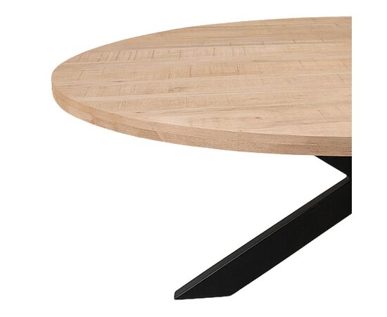 Τραπέζι Fardy pakoworld μασίφ ξύλο mango σε φυσική απόχρωση με μαύρα μεταλλικά πόδια 220x100x76εκ - ΤΡΑΠΕΖΙΑ ΚΟΥΖΙΝΑΣ στο Milonadakis.gr