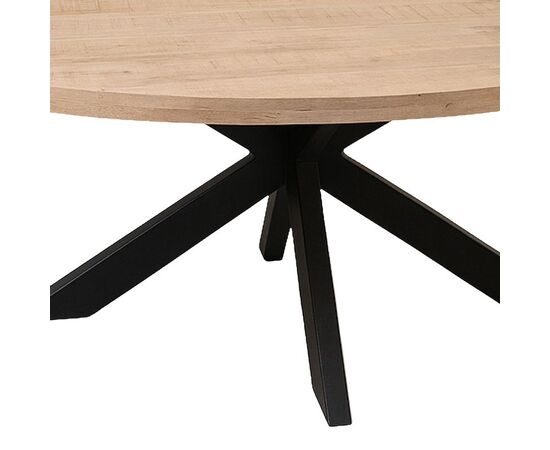 Τραπέζι Fardy pakoworld μασίφ ξύλο mango σε φυσική απόχρωση με μαύρα μεταλλικά πόδια 220x100x76εκ - ΤΡΑΠΕΖΙΑ ΚΟΥΖΙΝΑΣ στο Milonadakis.gr