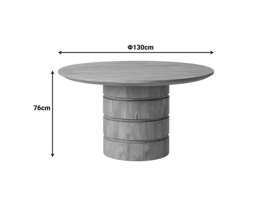 Τραπέζι Charmy pakoworld μασίφ ξύλο mango σε φυσική απόχρωση Φ130x76εκ - ΤΡΑΠΕΖΙΑ ΚΟΥΖΙΝΑΣ στο Milonadakis.gr