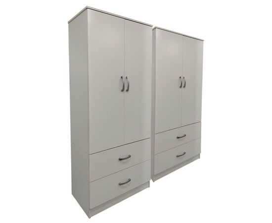 Ντουλάπα τετράφυλλη με συρτάρια Lego pakoworld λευκή 160x42x180εκ - ΝΤΟΥΛΑΠΕΣ στο Milonadakis.gr